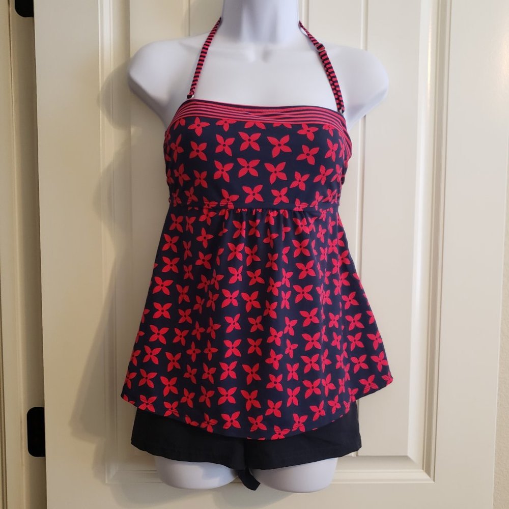 Nautica Shorts and floral  Swim Top